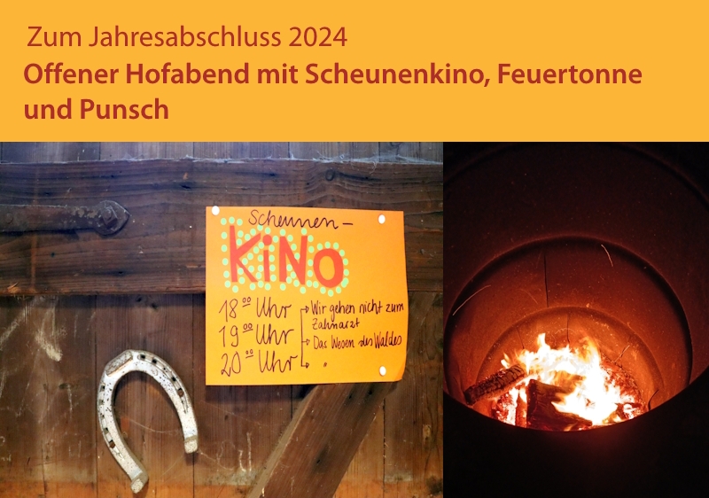 Offener Hofabend: Feuerkorb, Filminstallation und ein Gläschen Punsch