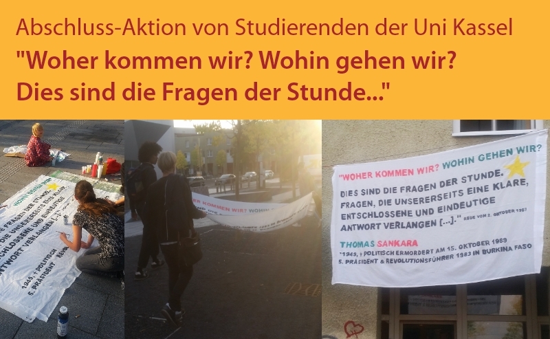 Abschluss-Aktion von Student*innen der Uni Kassel